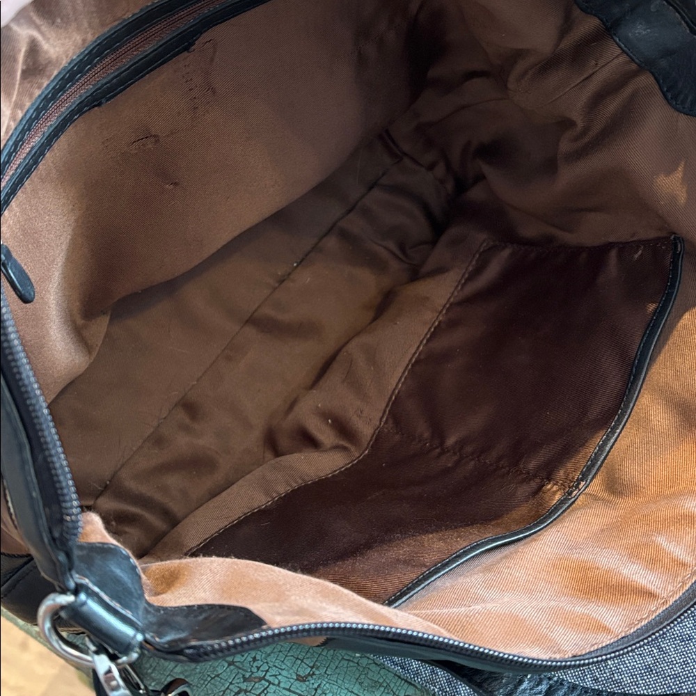 Leather Patchwork Cowhide Satchel Bag Tassel Cros… - image 5